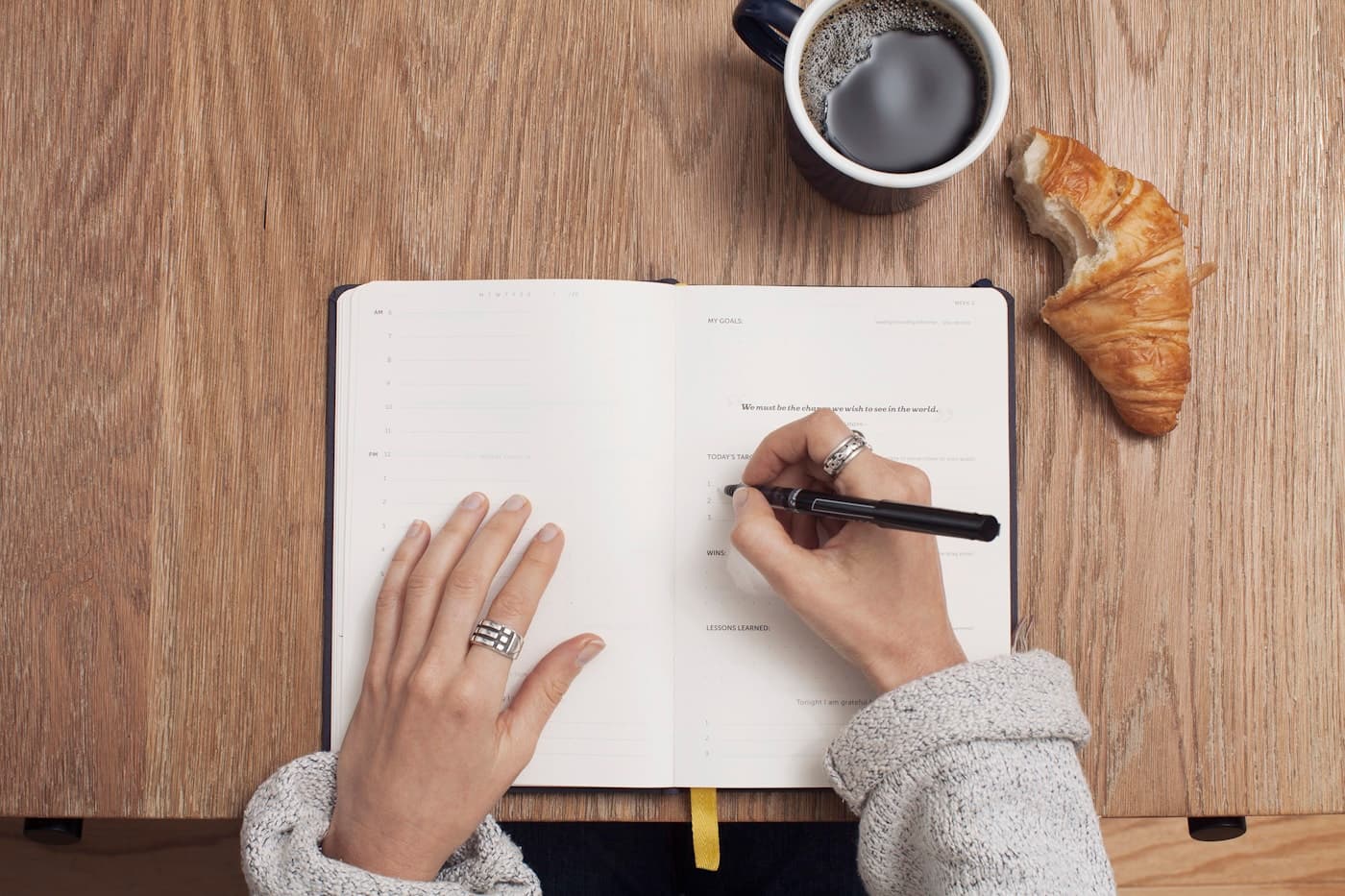 Notizbuch mit Stift